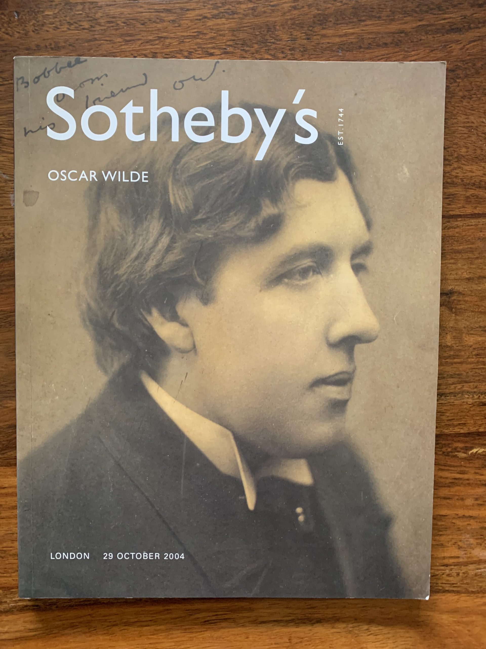 Sotheby’s. Oscar Wilde.