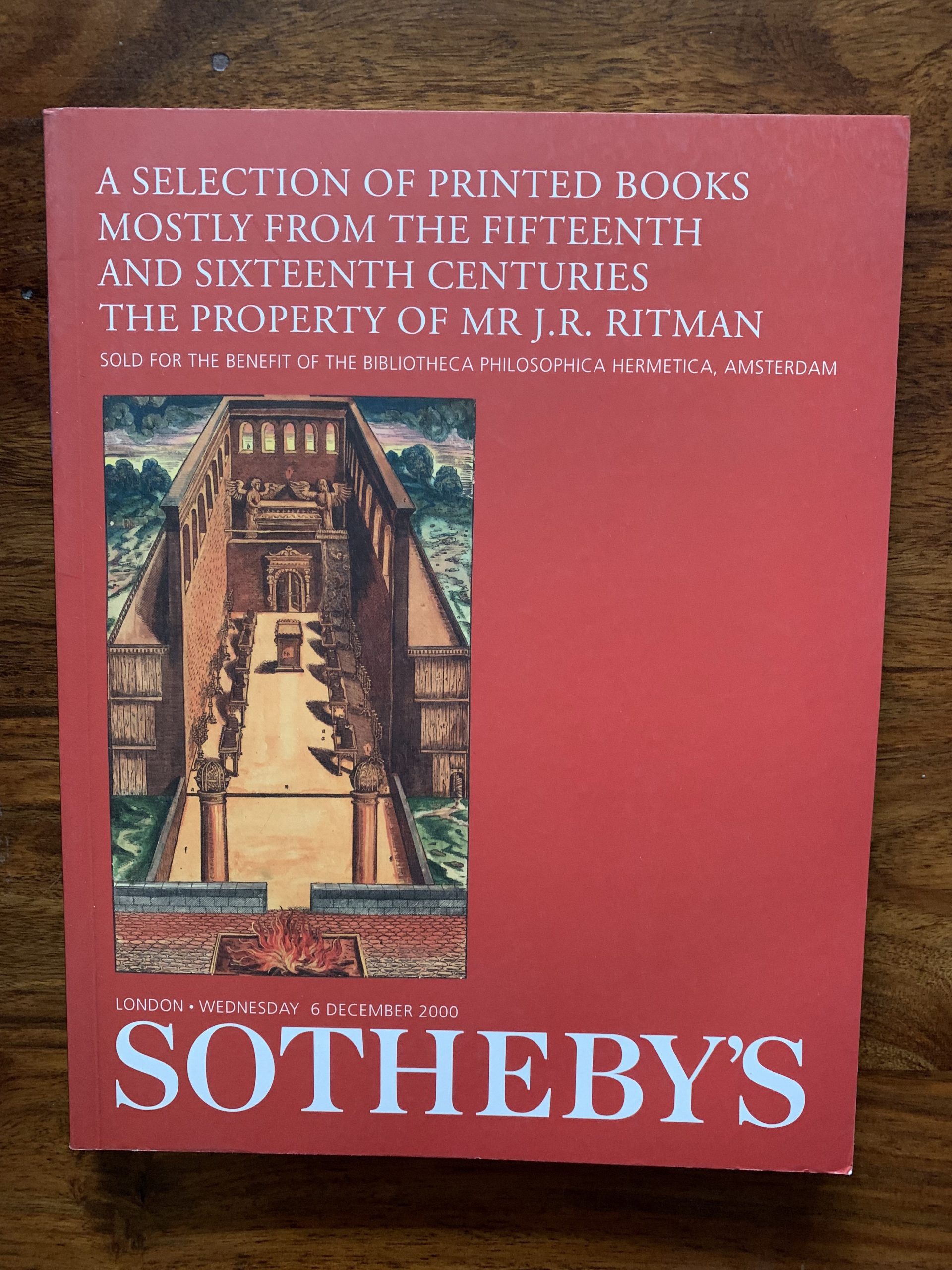 Sotheby’s. The Property of Mr. J.R. Ritman.