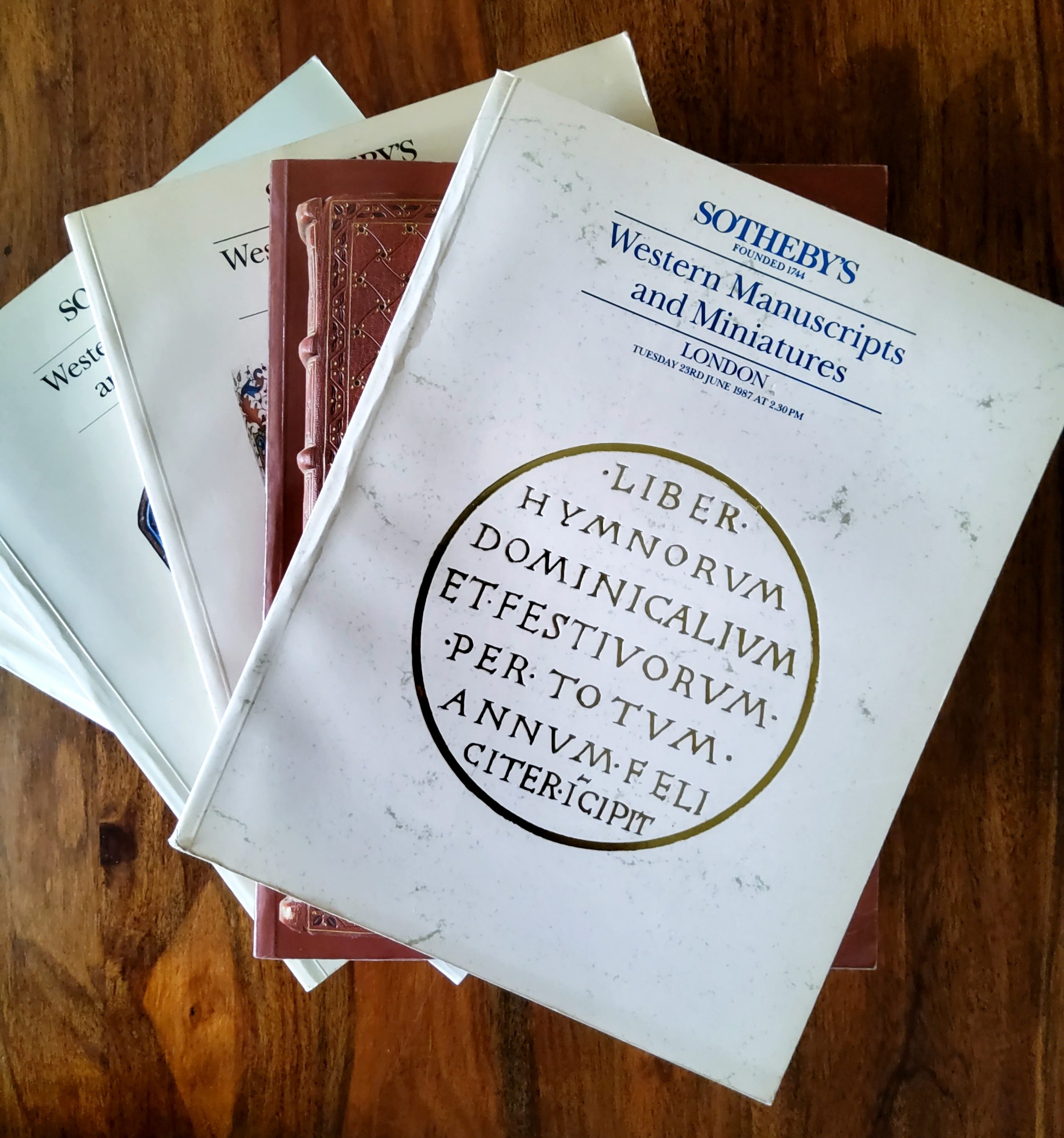 Sotheby’s Catalogues of Western Manuscripts and Miniatures. 8 volumes. 1983-1987