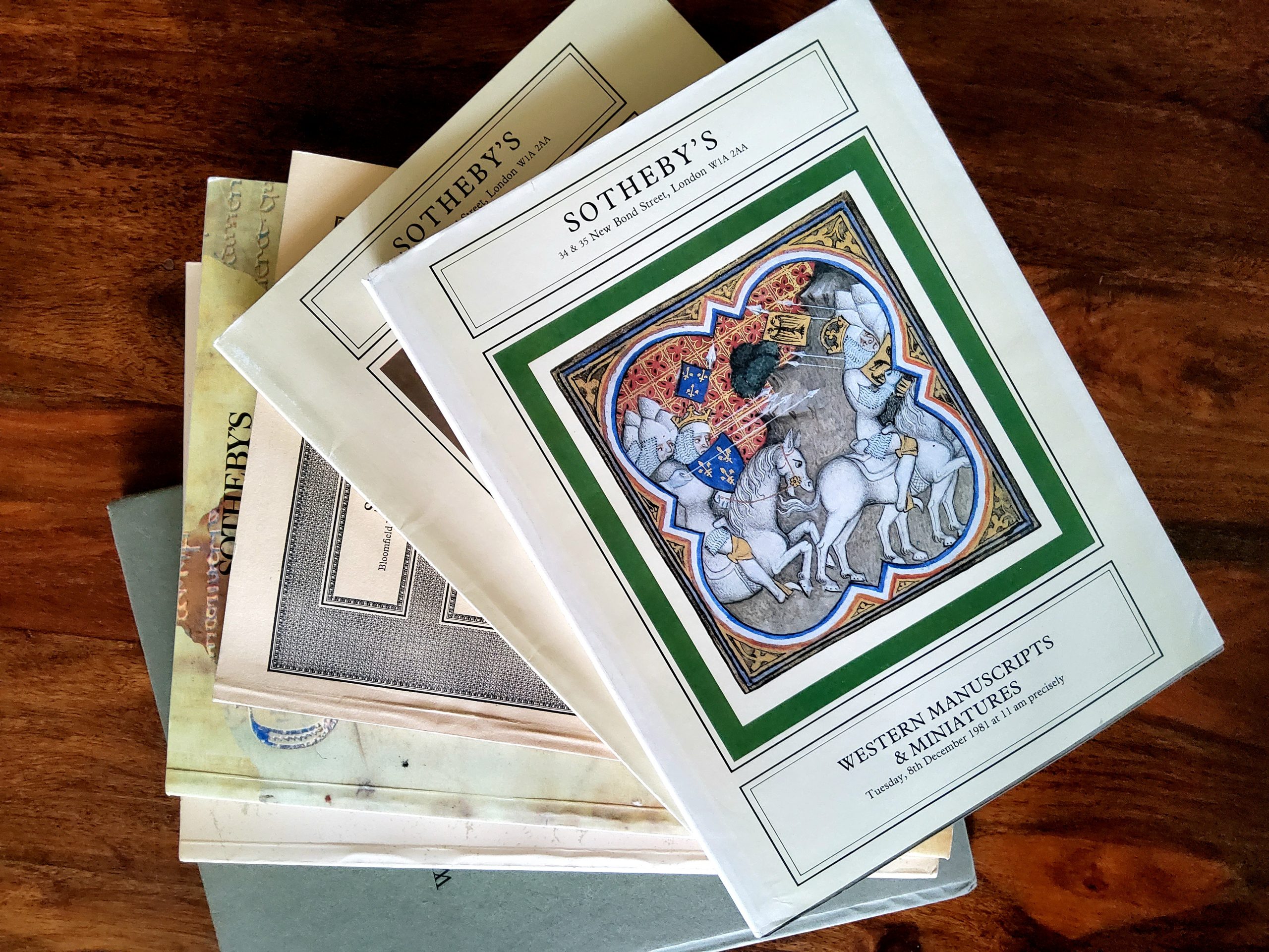 Sotheby’s Catalogues of Western Manuscripts and Miniatures. 6 volumes. 1981-1987