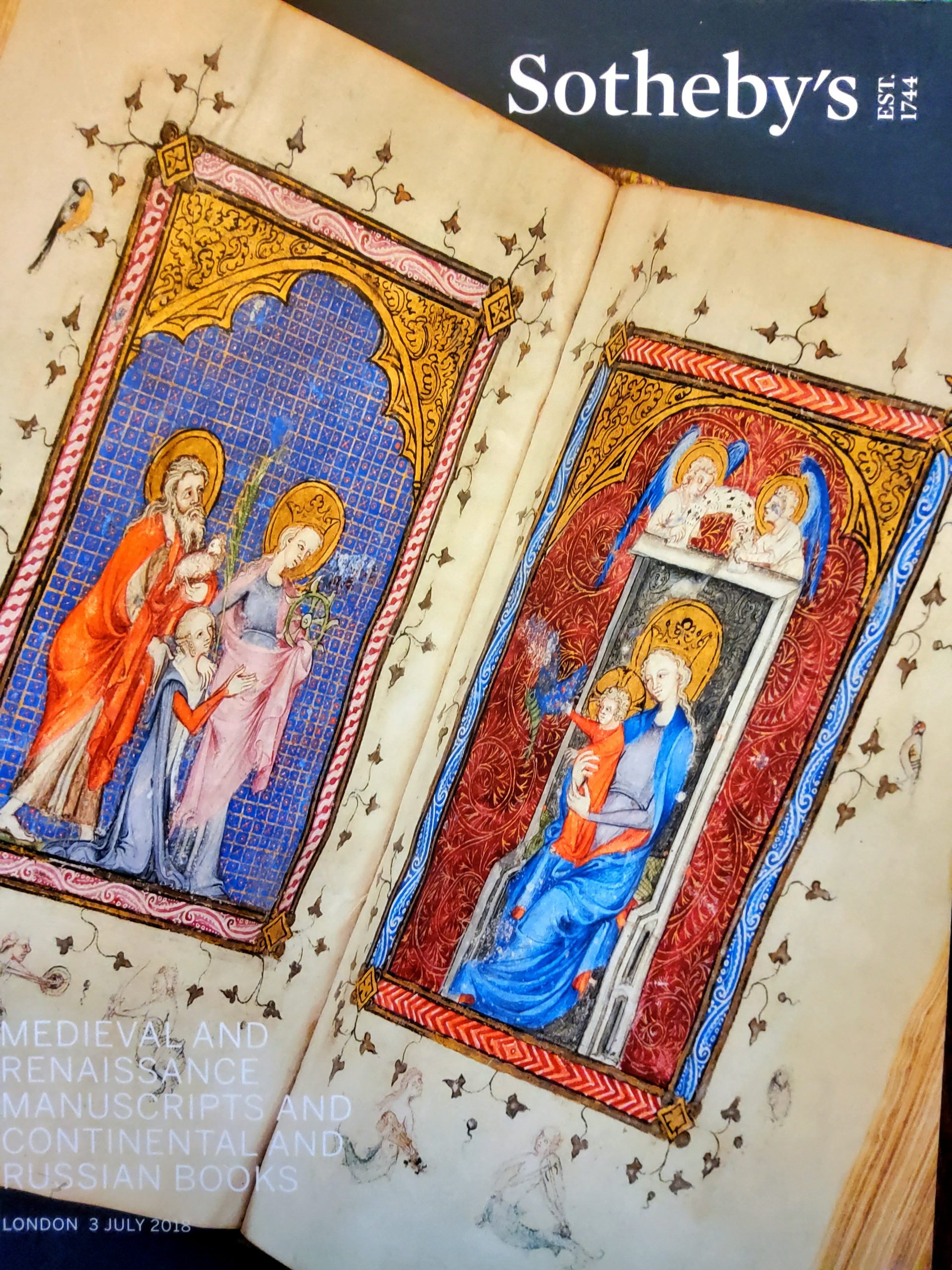 Sotheby’s Catalogues of Western Manuscripts and Miniatures; 9 vols. Assorted collection 2014-2018.