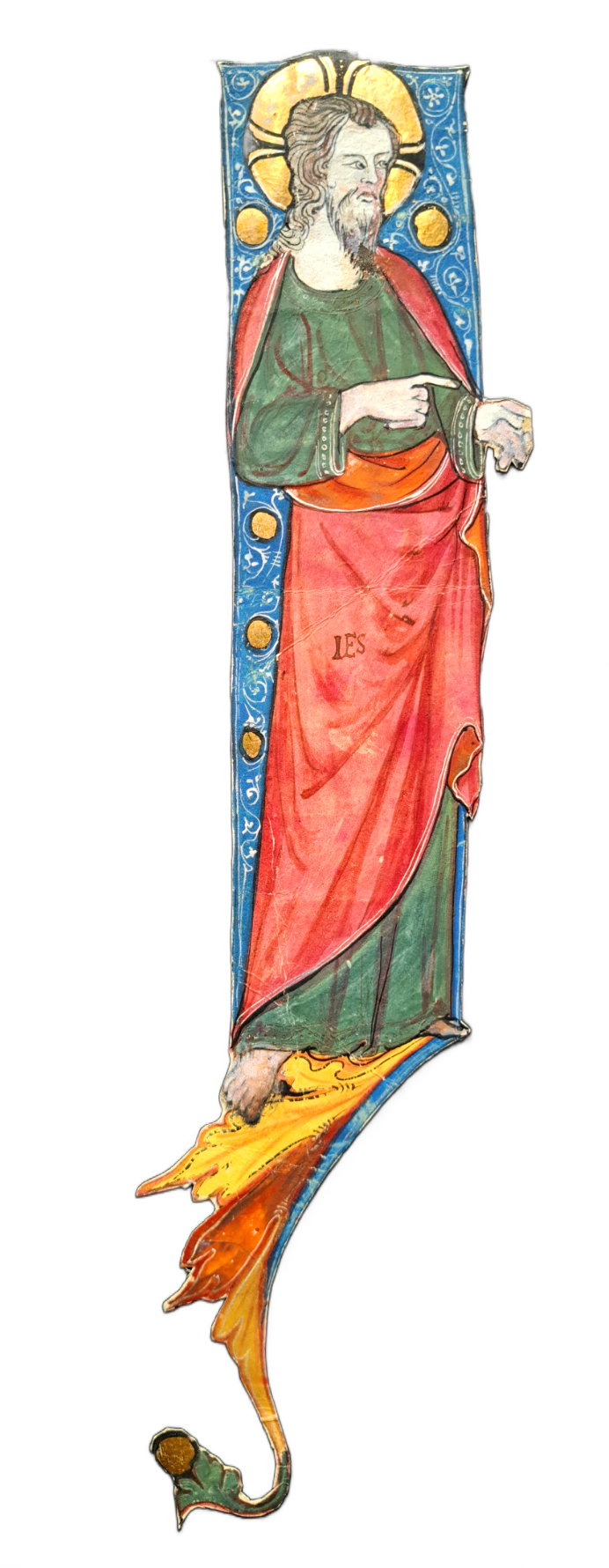 Christ in a large initial