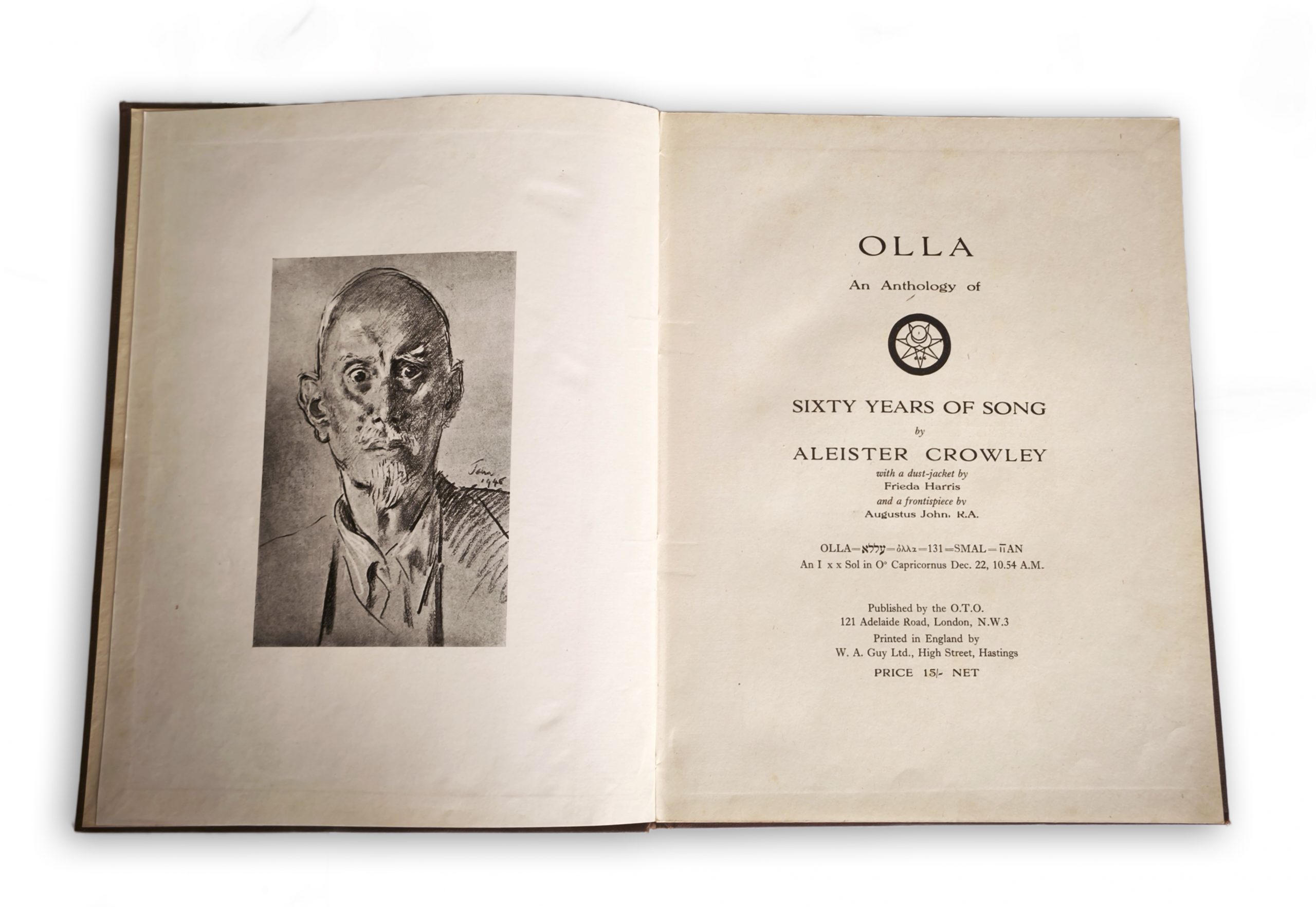 CROWLEY, Aleister. OLLA: An Anthology of Sixty Years of Song.